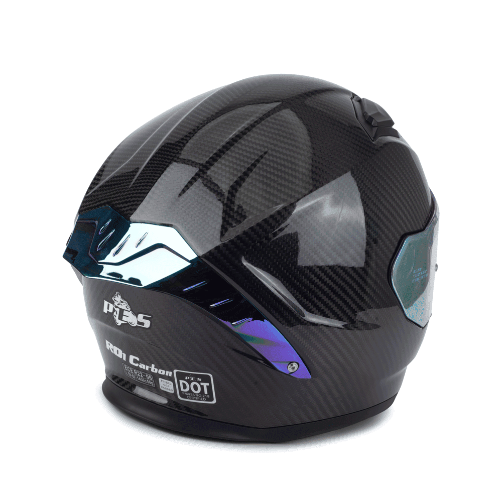 Iridium Rear Spoiler for PES R01 Carbon Motorcycle Helmet - Aerodynamic Rear Wing ECE/DOT