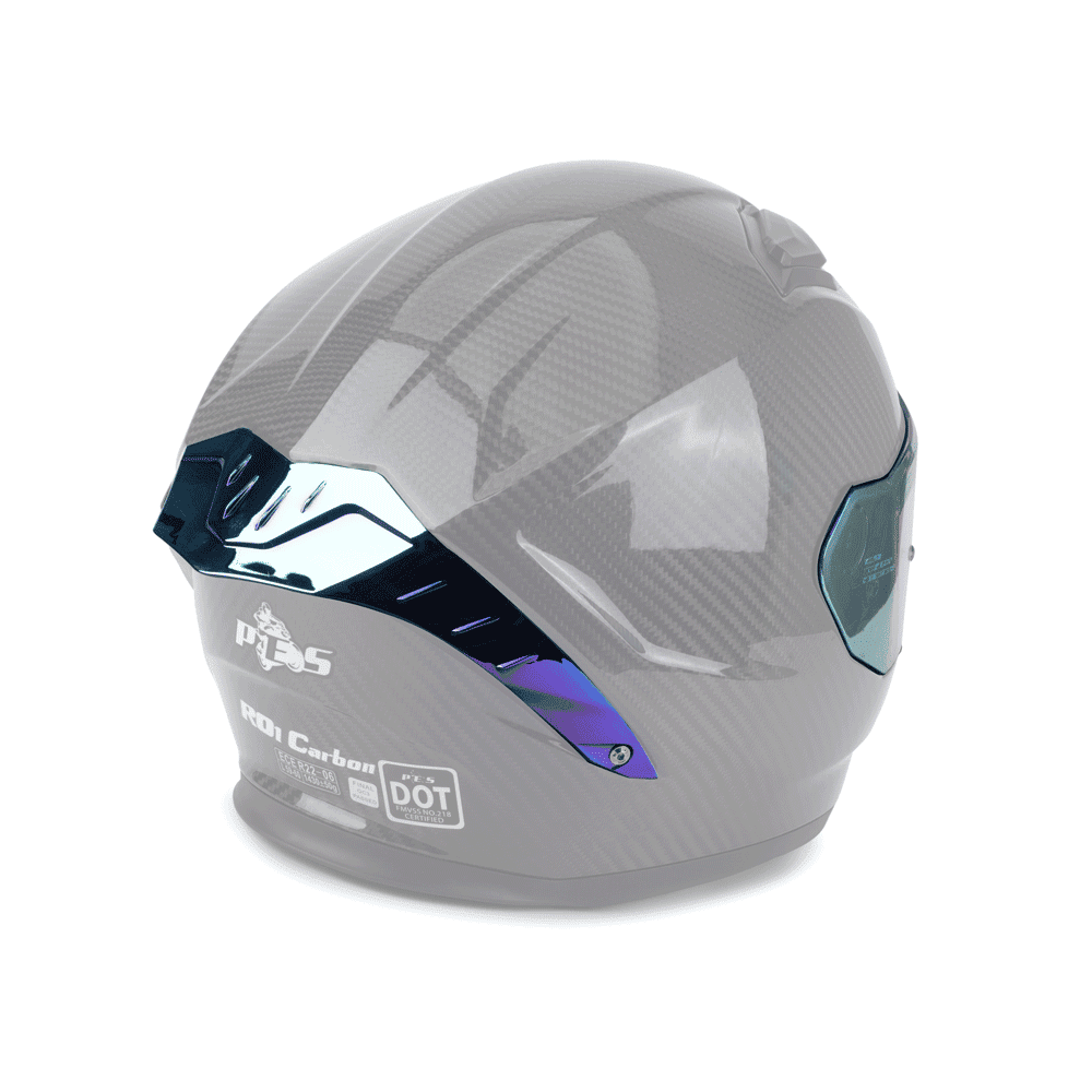 Iridium Rear Spoiler for PES R01 Carbon Motorcycle Helmet - Aerodynamic Rear Wing ECE/DOT