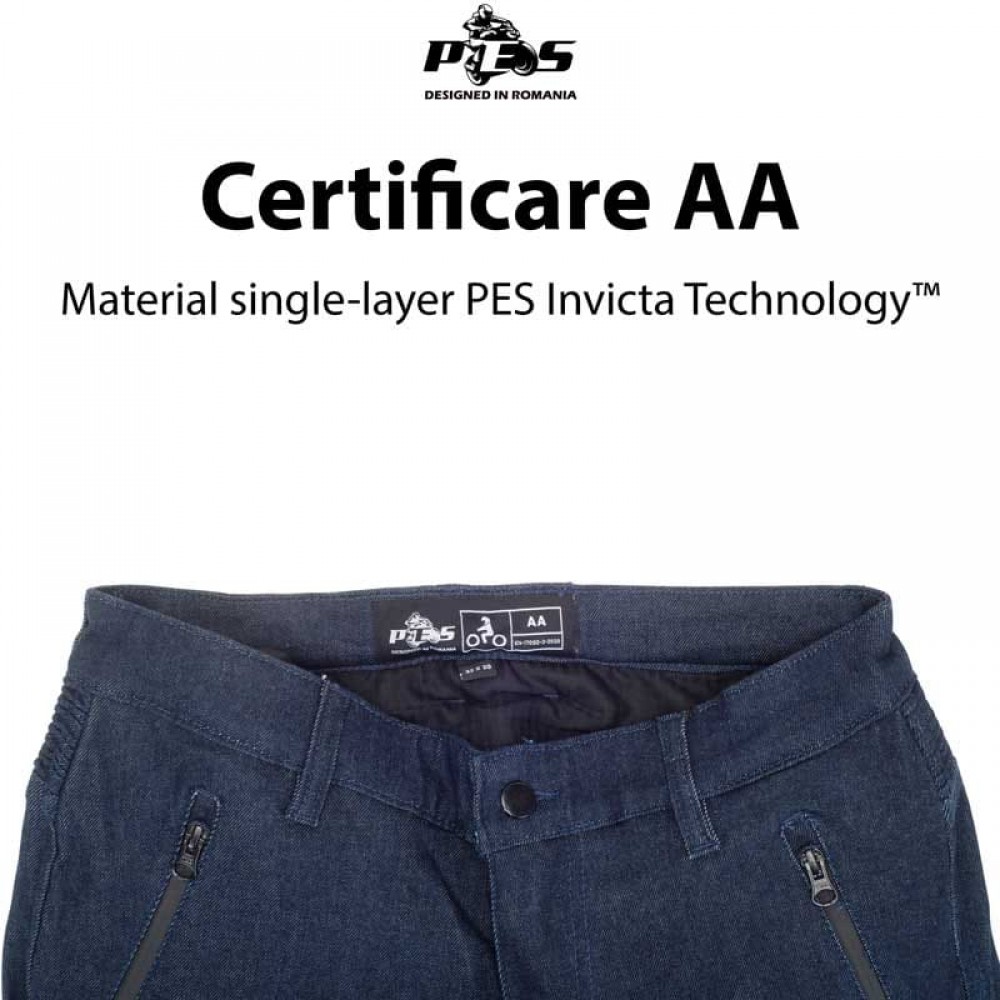 PES Cargo Blue Motorcycle Jeans – Level 2 Protectors, PES Invicta Technology™ AA Single-Layer
