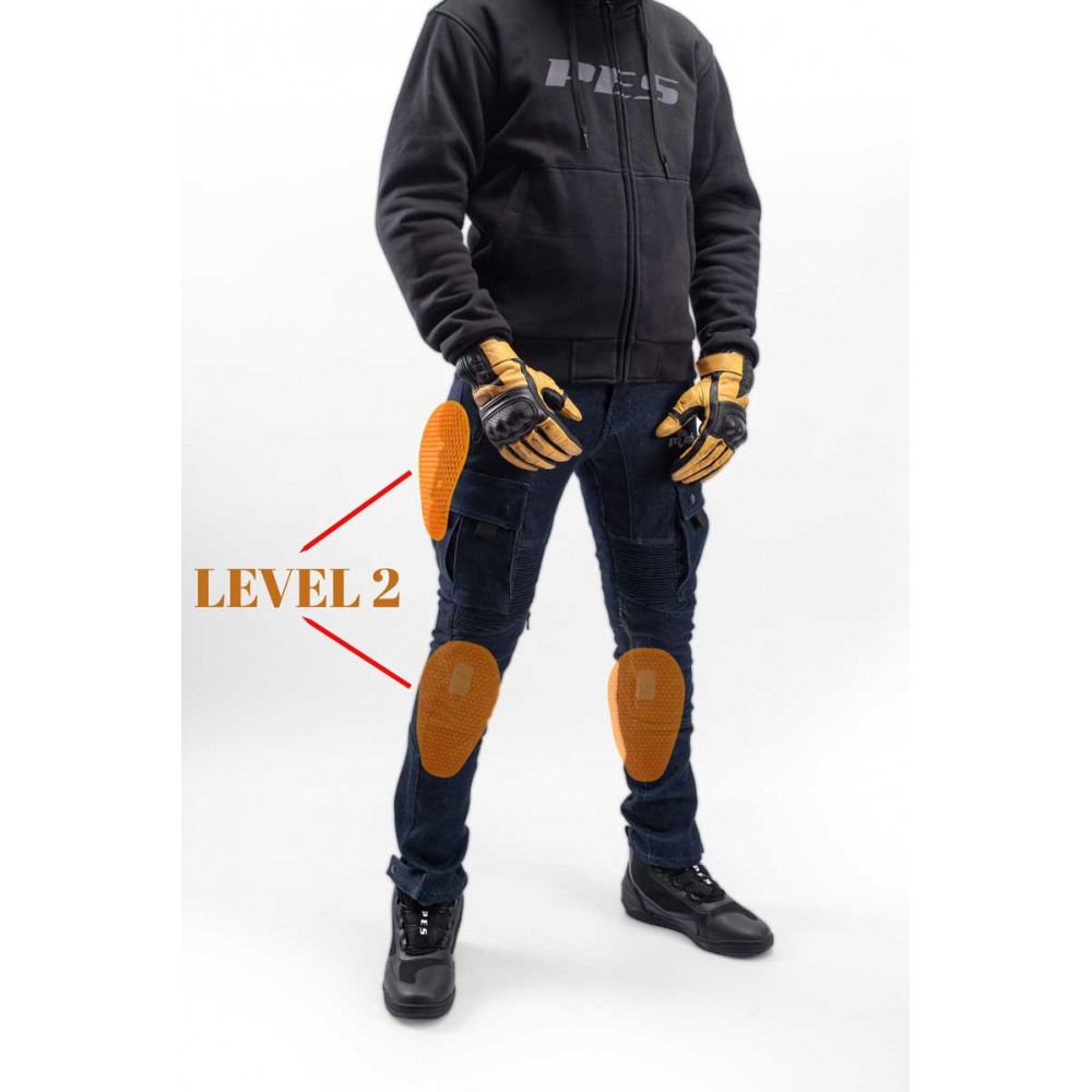 PES Cargo Blue Motorcycle Jeans – Level 2 Protectors, PES Invicta Technology™ AA Single-Layer