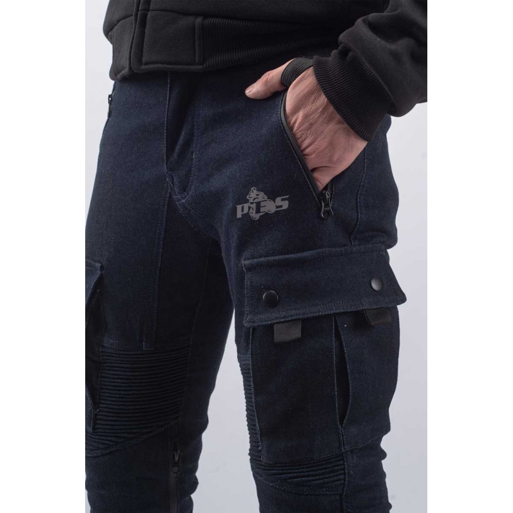 PES Cargo Blue Motorcycle Jeans – Level 2 Protectors, PES Invicta Technology™ AA Single-Layer