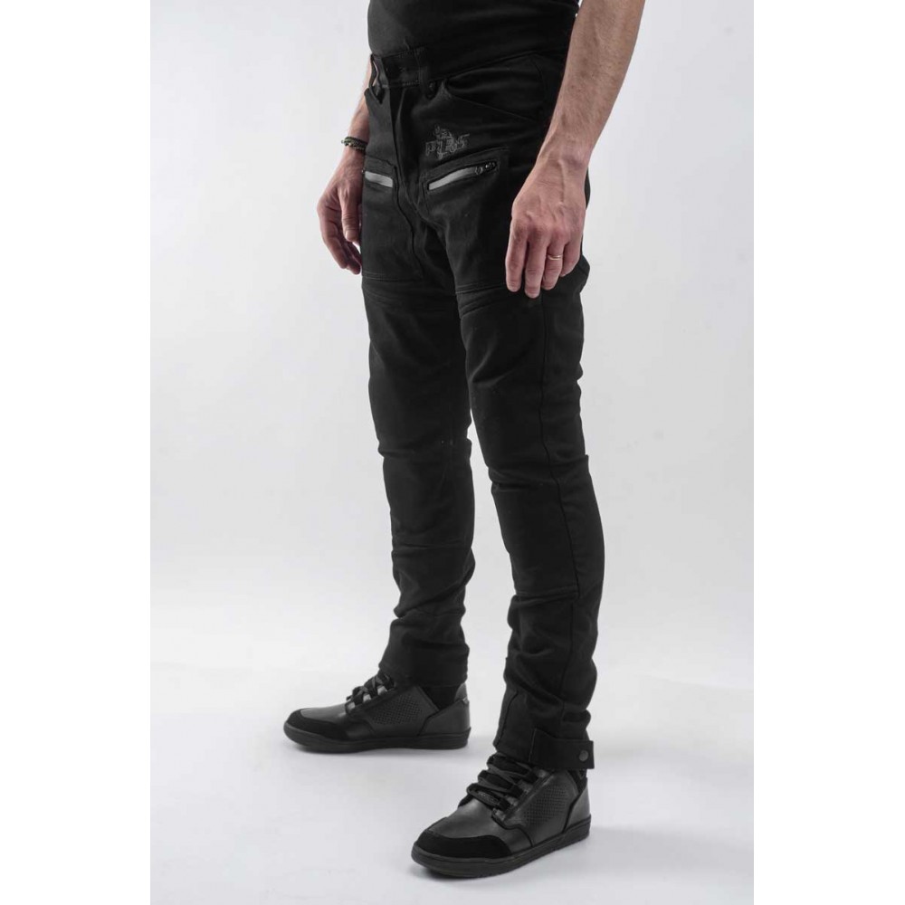 PES Cargo Core Motorcycle Jeans – Level 2 Protectors, PES Invicta Technology™ Single-Layer AA Certified, Black