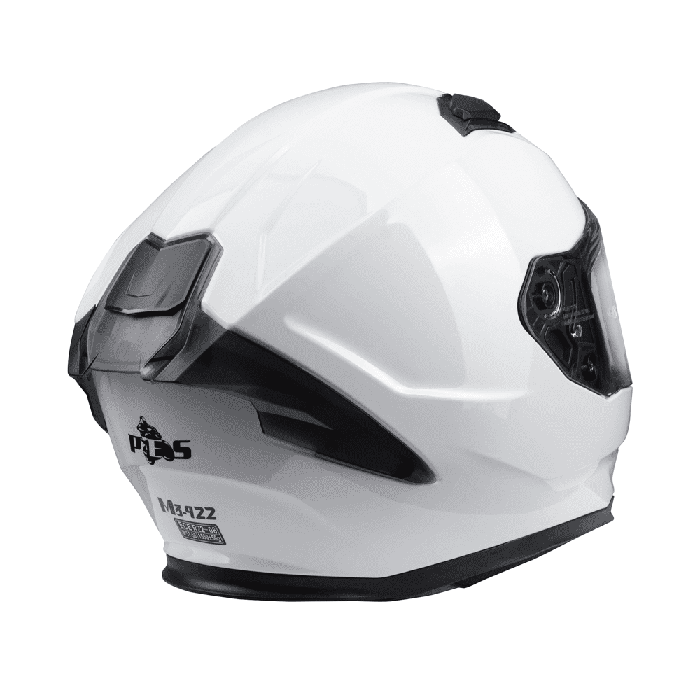 PES M3-922 Full-Face Motorcycle Helmet with Polarized Sunglasses, Full-Face Protection for Motorcycle, Scooter and ATV, ECE R22-06, DOT, White