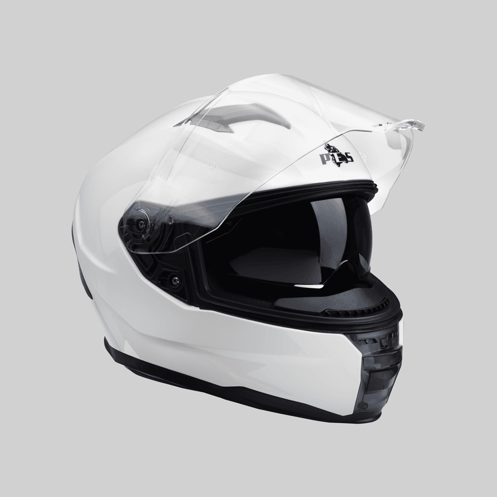 PES M3-922 Full-Face Motorcycle Helmet with Polarized Sunglasses, Full-Face Protection for Motorcycle, Scooter and ATV, ECE R22-06, DOT, White