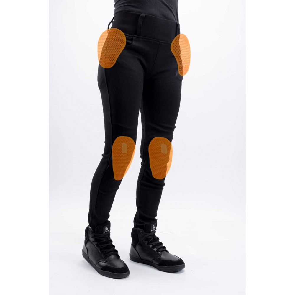 PES Silueta Women's Motorcycle Leggings – Single-Layer, AA Certified, Level 2 Protectors