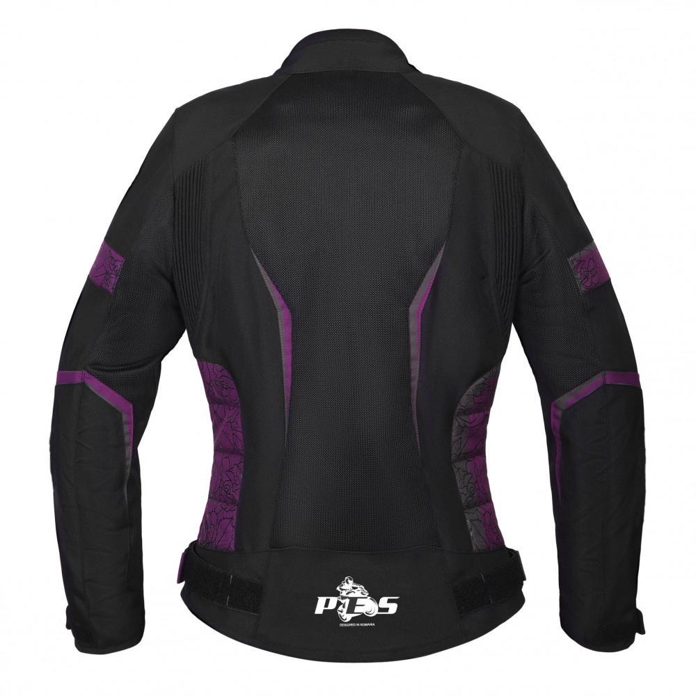 PES Women's Textile Motorcycle Jacket, Waterproof with Included Level 2 Protectors and Waterproof Liner