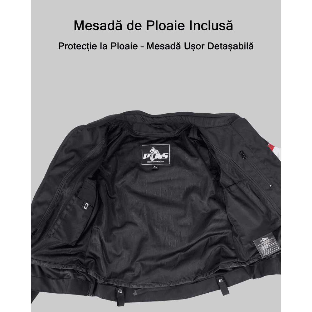 PES Lady Red Women's Summer Motorcycle Jacket – Breathable Mesh, CE Level 2 Protectors, Detachable Rain Liner