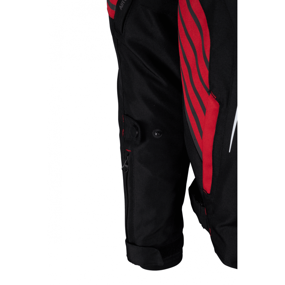 PES Grand 4-Season Motorcycle Jacket with CE Level 2 Protectors, Waterproof, Removable Winter Liner, Red