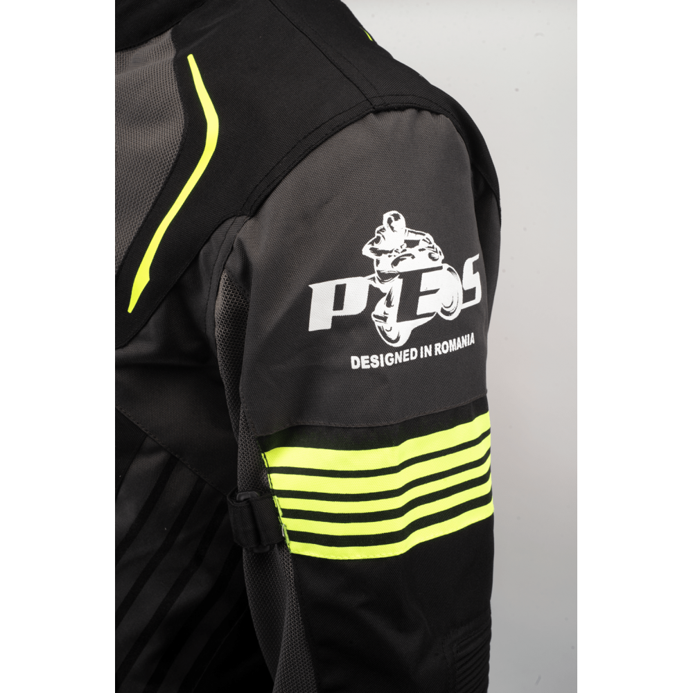 PES Grand Air Summer Motorcycle Jacket, CE Level 2 Protectors, Breathable Mesh, Waterproof, Designed in Romania