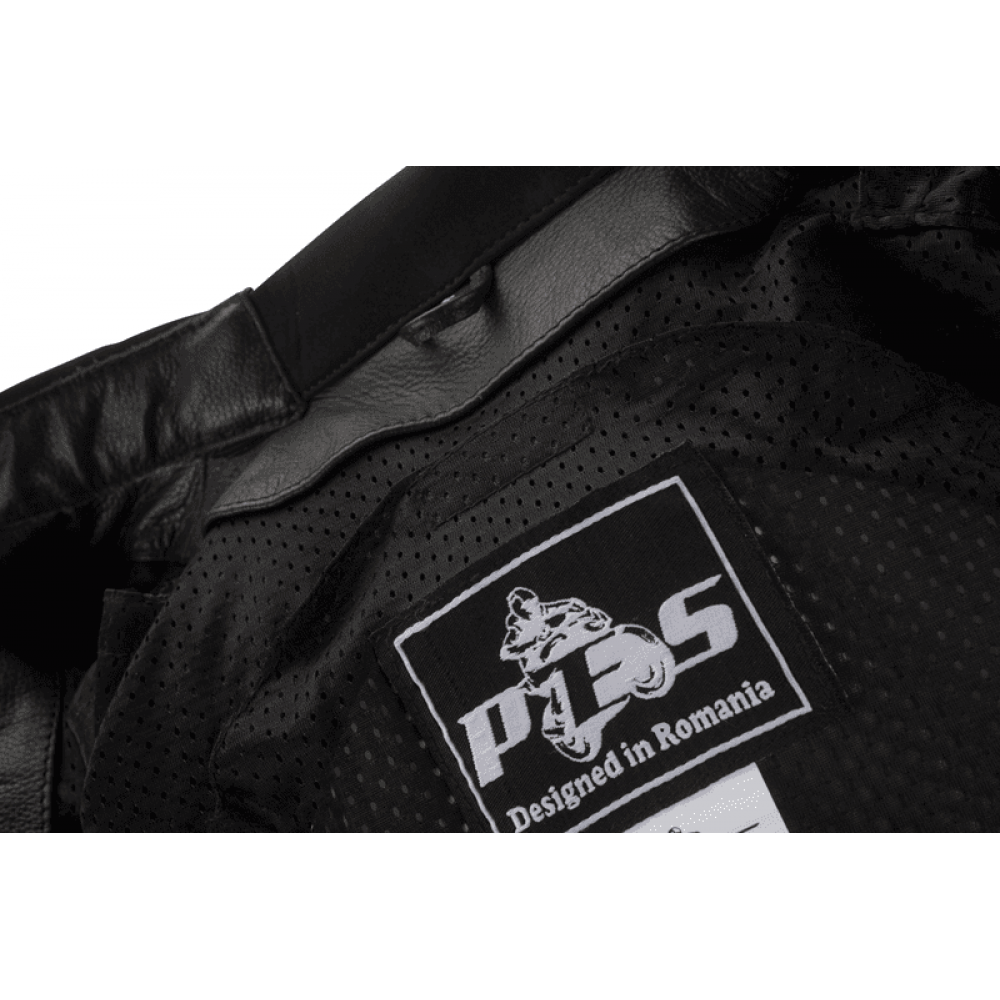 Women's Motorcycle Leather Jacket with Level 2 Armor – Ideal for Summer and Spring, PES, Black/Pink