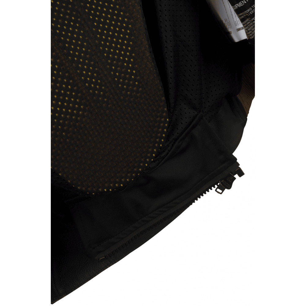 Women's Motorcycle Leather Jacket with Level 2 Armor – Ideal for Summer and Spring, PES, Black/Pink