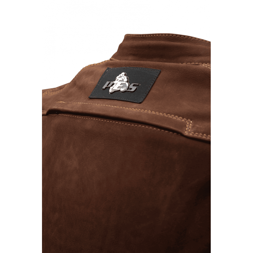 PES Urban Nubuck Motorcycle Jacket in Natural Nubuck Leather – CE Level 2 Protectors, Detachable Insulated Winter Liner, Front and Rear Ventilation, Abrasion Class AA