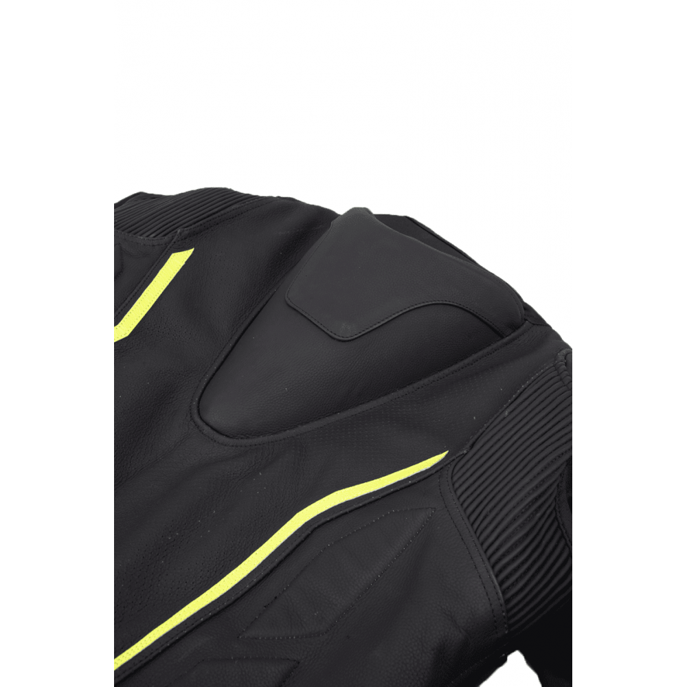 PES Sport Perforated Leather Motorcycle Jacket with CE Level 2 Protectors – Ideal for Men, Black - Warm & Cold Seasons