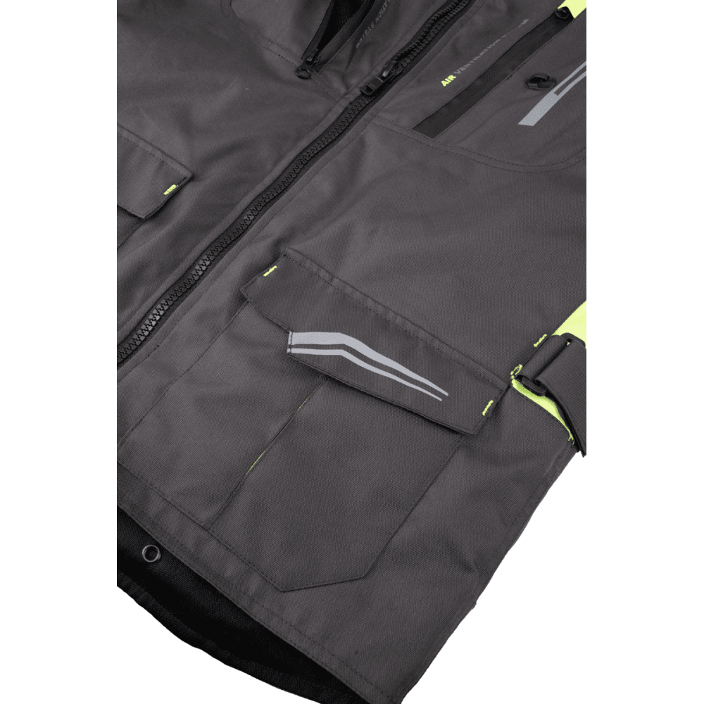 Waterproof Textile Motorcycle Jacket with Level 2 Protection – Touring Jacket Ideal for Winter & Summer, Ventilation System and Detachable Liner