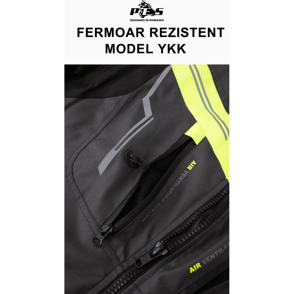 Waterproof Textile Motorcycle Jacket with Level 2 Protection – Touring Jacket Ideal for Winter & Summer, Ventilation System and Detachable Liner