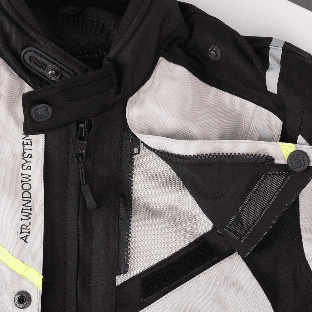 PES Textile Motorcycle Jacket with Level 2 Protectors, All-Season, Detachable Winter Liner, Waterproof