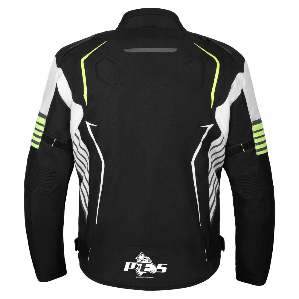 PES Grand 4-Season Motorcycle Jacket with CE Level 2 Protectors, Waterproof, Removable Winter Liner