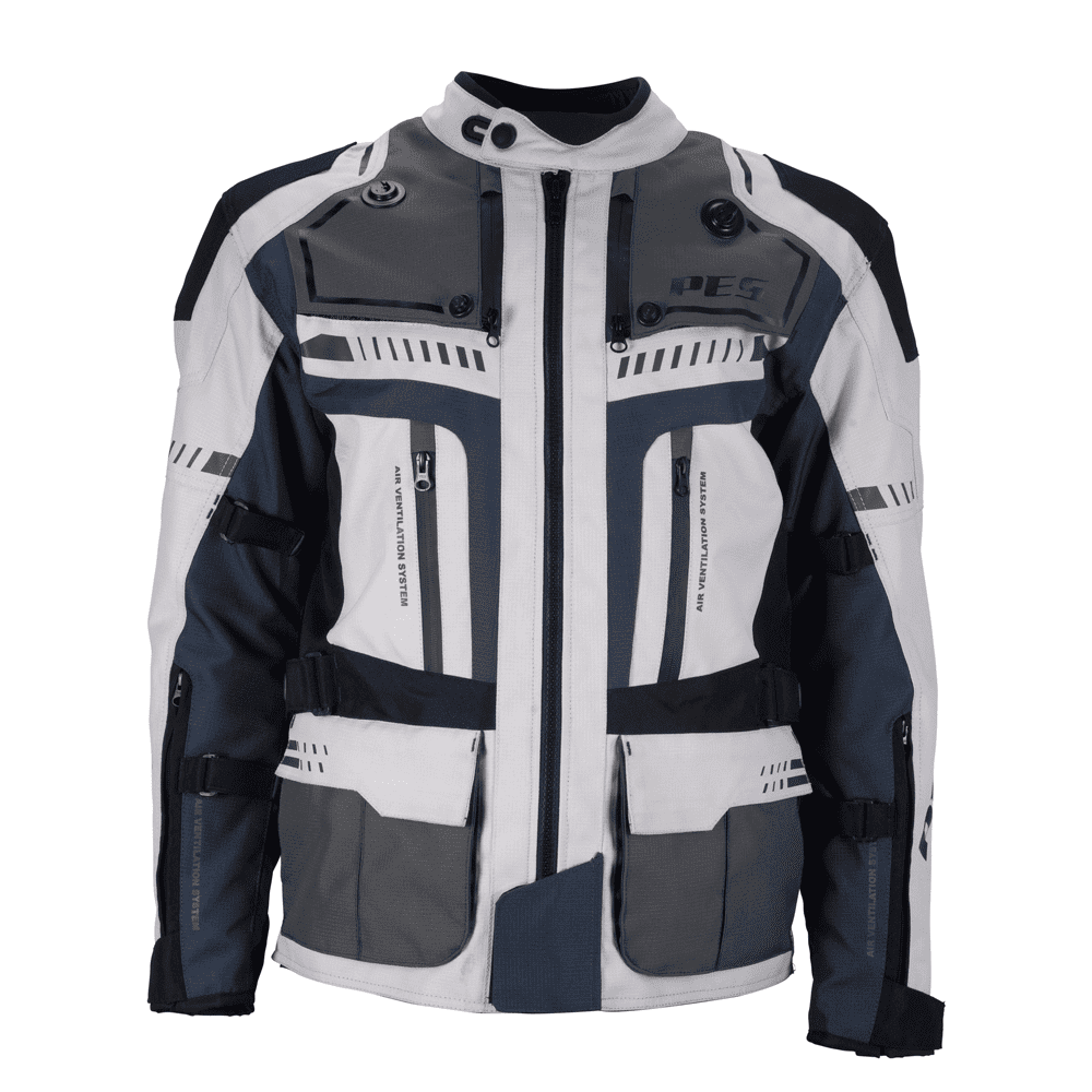 PES Carpathian Series Touring Motorcycle Jacket – Ripstop 600D, Waterproof, AA Certified, CE Level 2 Protectors, 4 Seasons