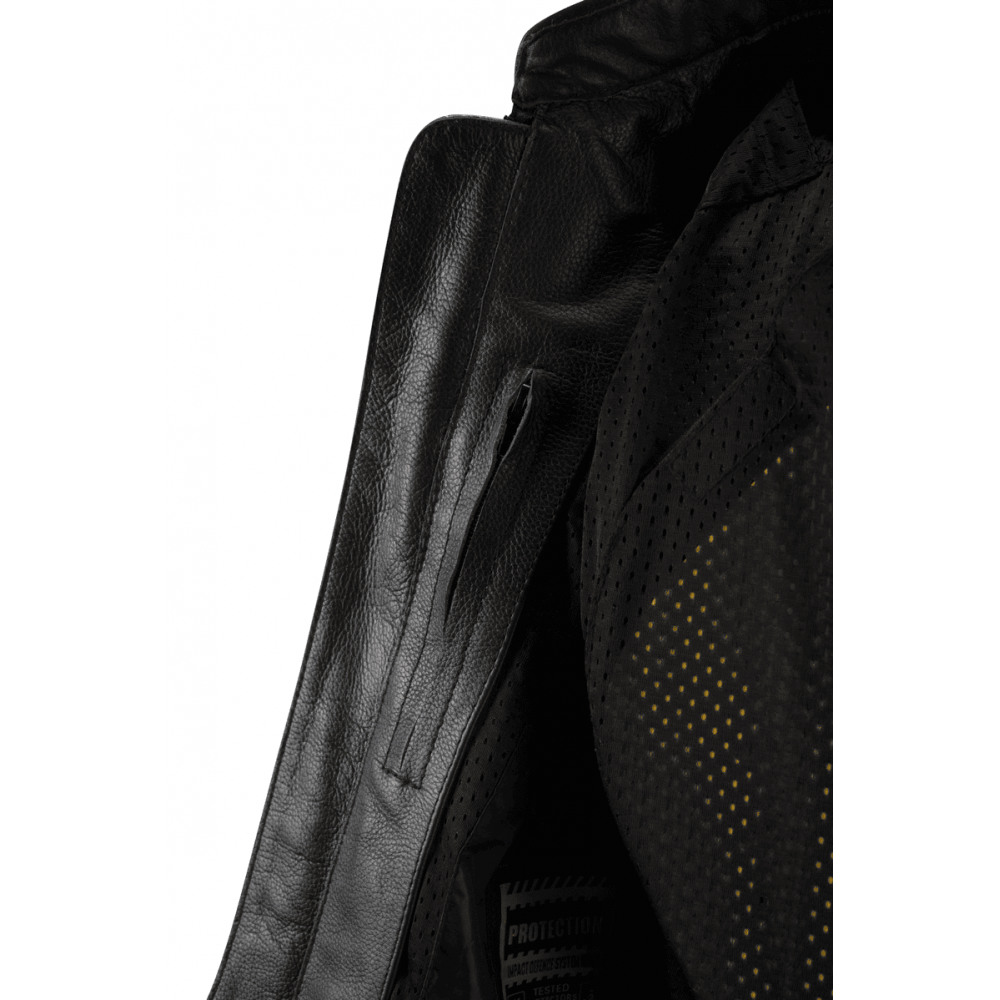 Women's Motorcycle Leather Jacket with Level 2 Armor – Ideal for Summer and Spring, PES, Black/Pink