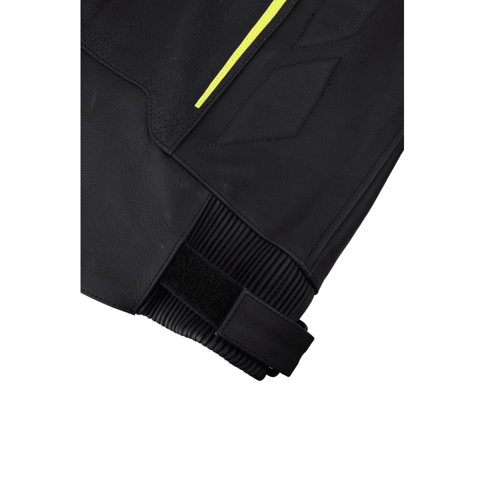 PES Sport Perforated Leather Motorcycle Jacket with CE Level 2 Protectors – Ideal for Men, Black - Warm & Cold Seasons