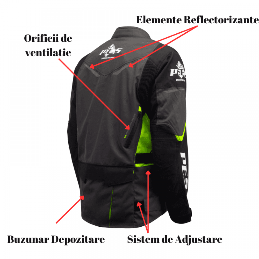 Waterproof Textile Motorcycle Jacket with Level 2 Protection – Touring Jacket Ideal for Winter & Summer, Ventilation System and Detachable Liner