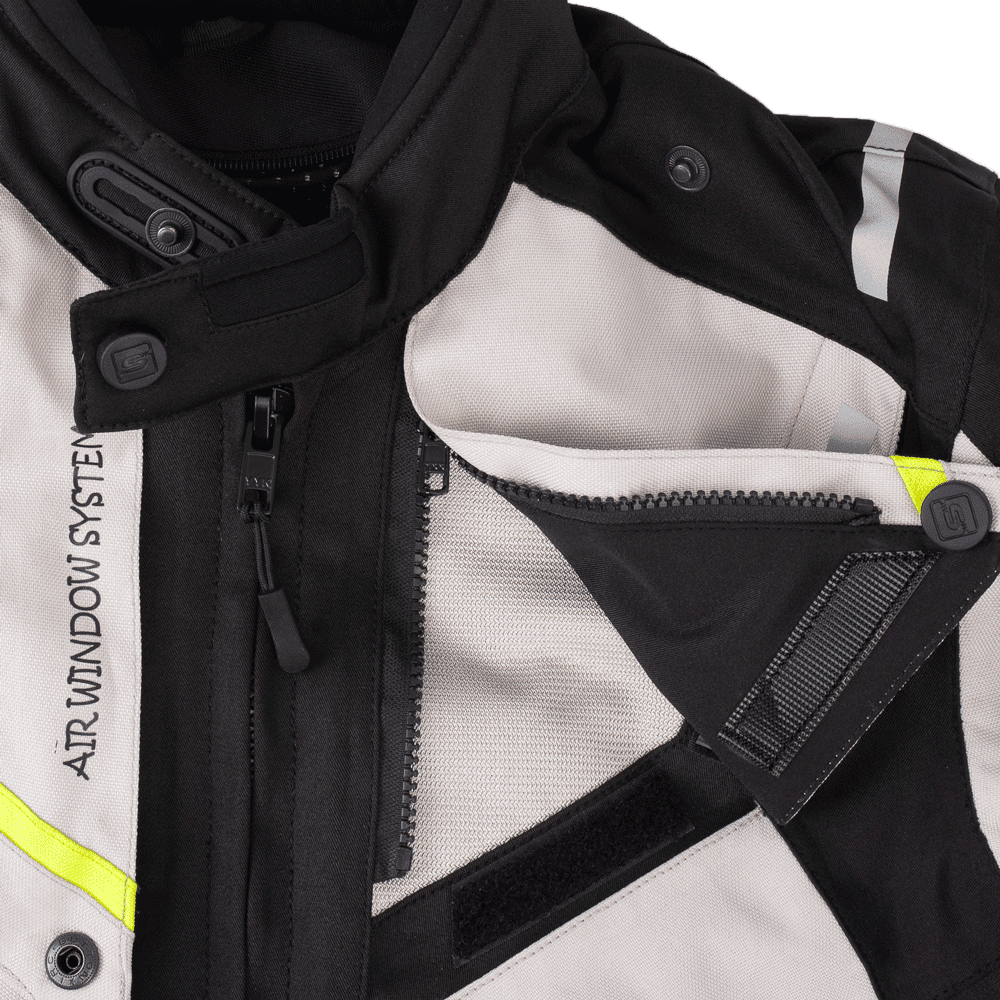 PES Textile Motorcycle Jacket with Level 2 Protectors, All-Season, Detachable Winter Liner, Waterproof