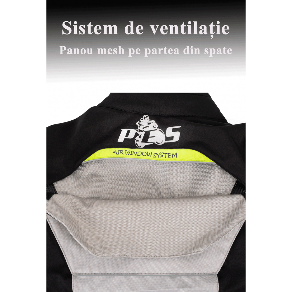 PES Textile Motorcycle Jacket with Level 2 Protectors, All-Season, Detachable Winter Liner, Waterproof