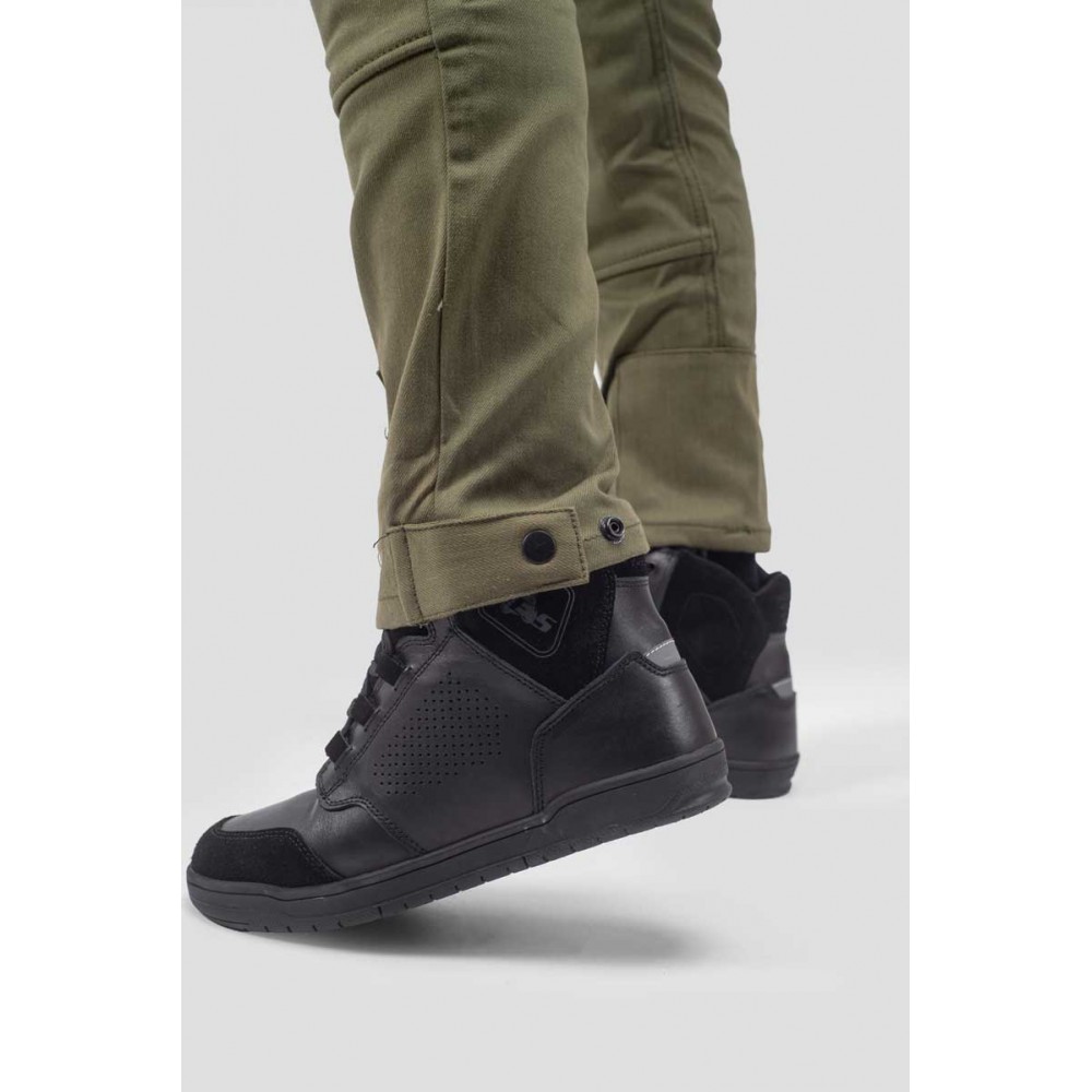 PES City Guard Urban Motorcycle Boots, Breathable and Impact-Resistant, Perforated Leather