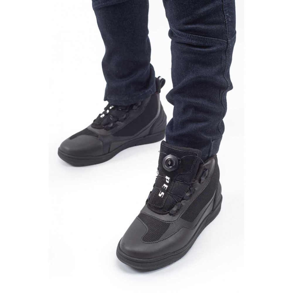 PES AeroGuard Men's Motorcycle Boots for Summer, with Breathable Panels, Ankle Protection and Non-Slip Sole