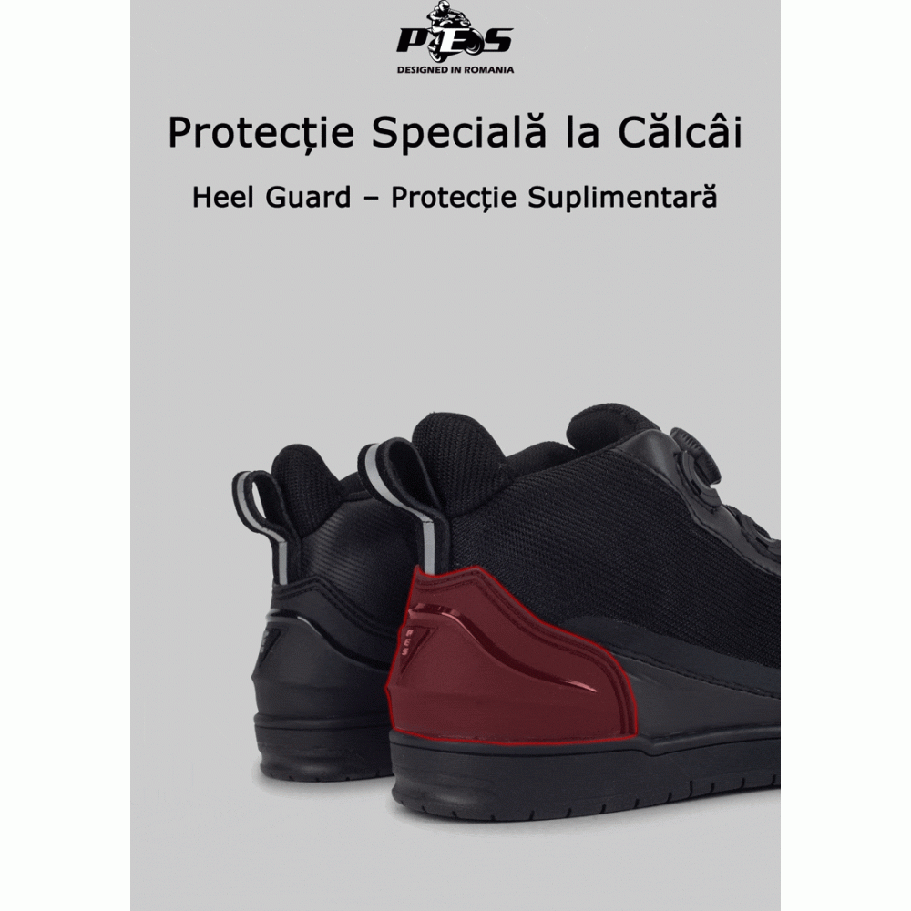 PES AeroGuard Men's Motorcycle Boots for Summer, with Breathable Panels, Ankle Protection and Non-Slip Sole