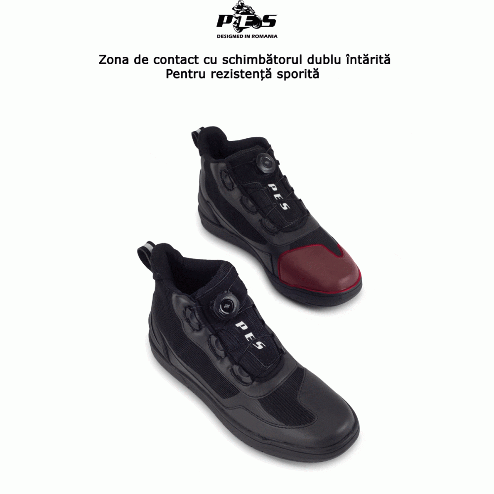 PES AeroGuard Men's Motorcycle Boots for Summer, with Breathable Panels, Ankle Protection and Non-Slip Sole