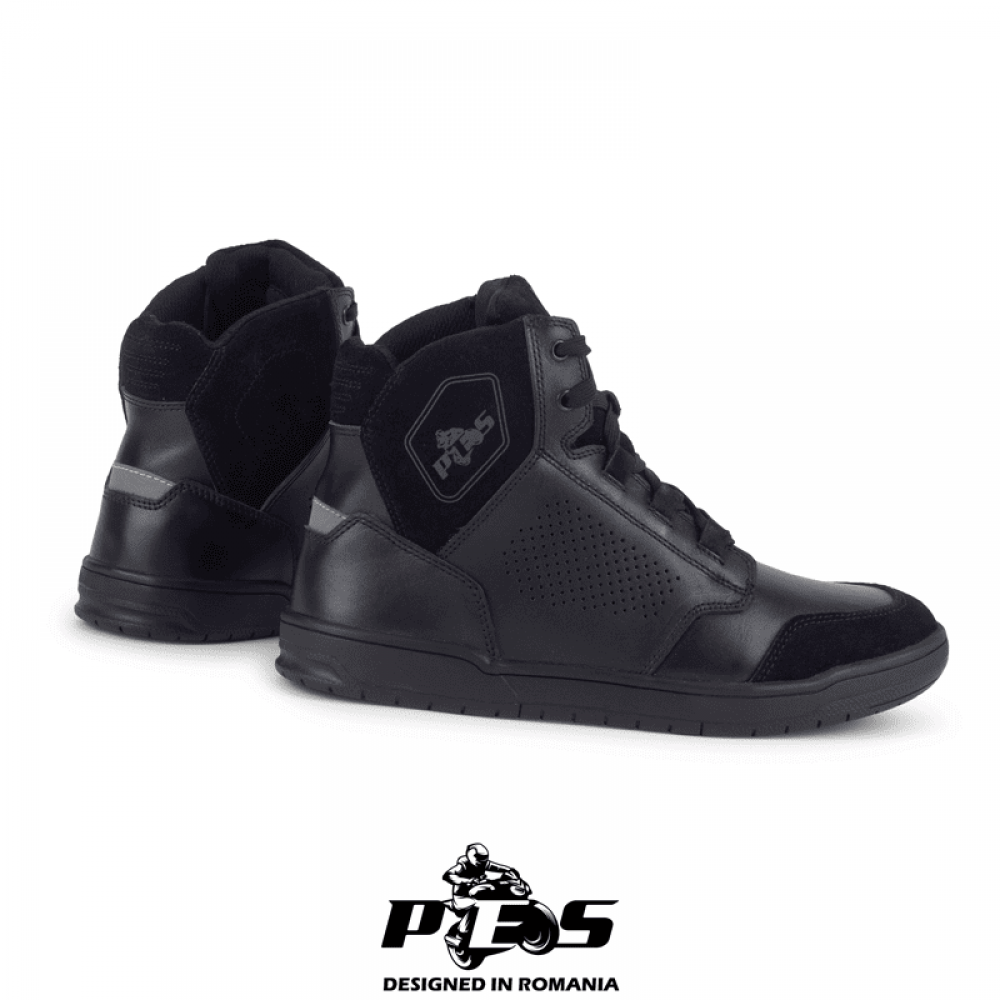 PES City Guard Urban Motorcycle Boots, Breathable and Impact-Resistant, Perforated Leather PES City Guard Urban Motorcycle Boots, Breathable and Impact-Resistant, Perforated Leather