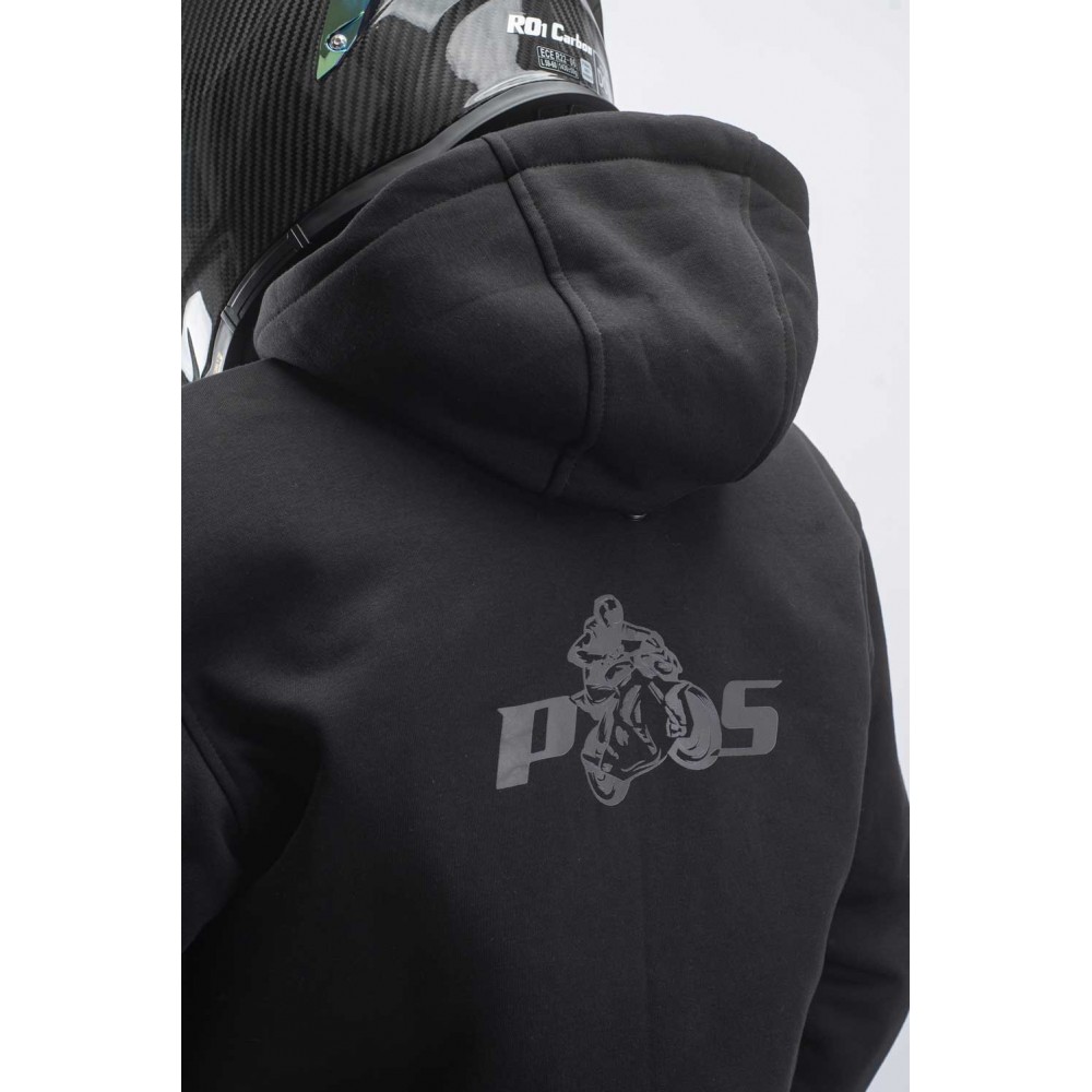 PES KevArmor Zip Motorcycle Hoodie with CE Level 2 Protectors, Full Kevlar Lining and AA Certification