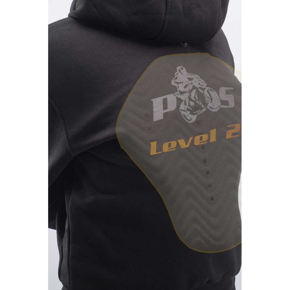 PES KevArmor Zip Motorcycle Hoodie with CE Level 2 Protectors, Full Kevlar Lining and AA Certification