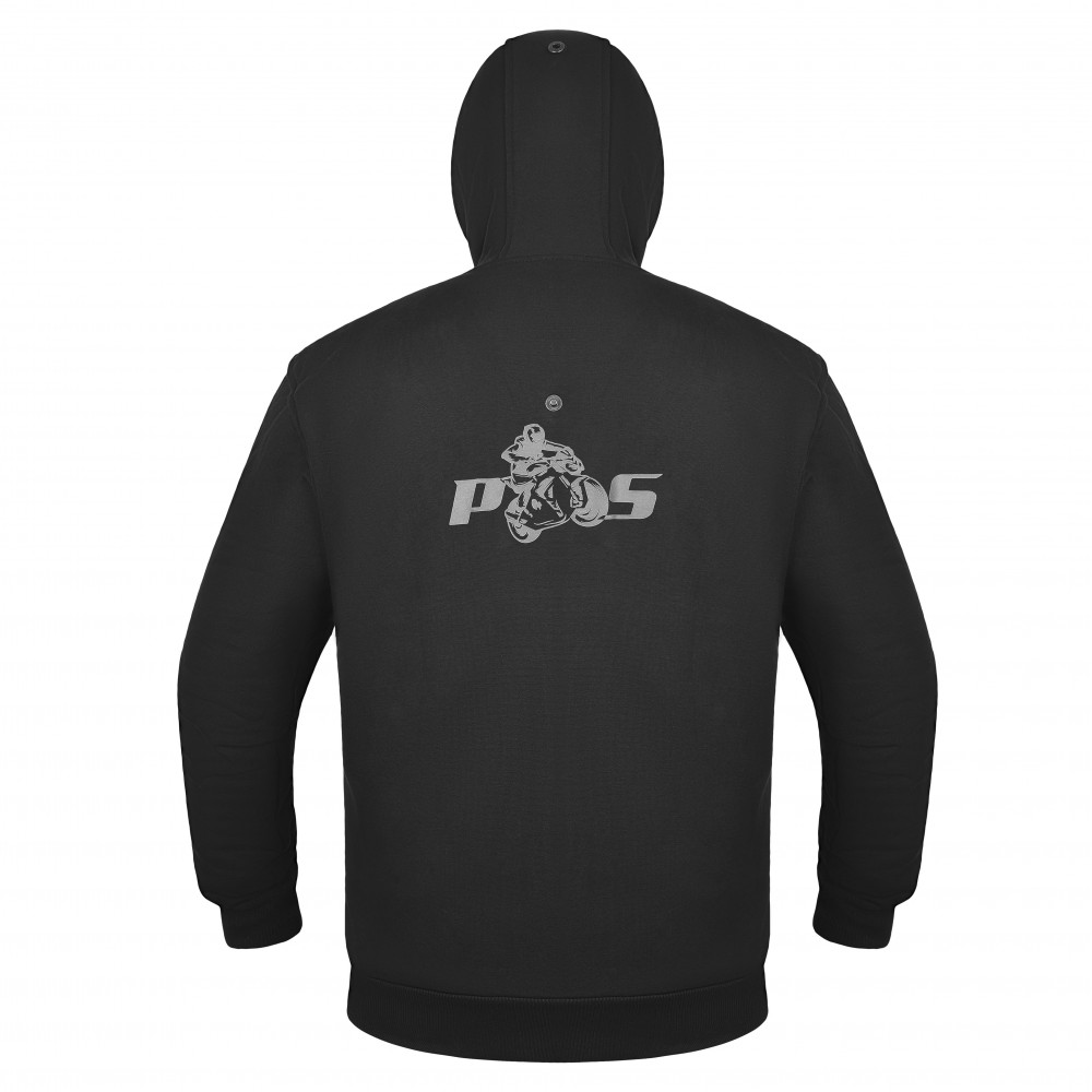 PES KevArmor Zip Motorcycle Hoodie with CE Level 2 Protectors, Full Kevlar Lining and AA Certification