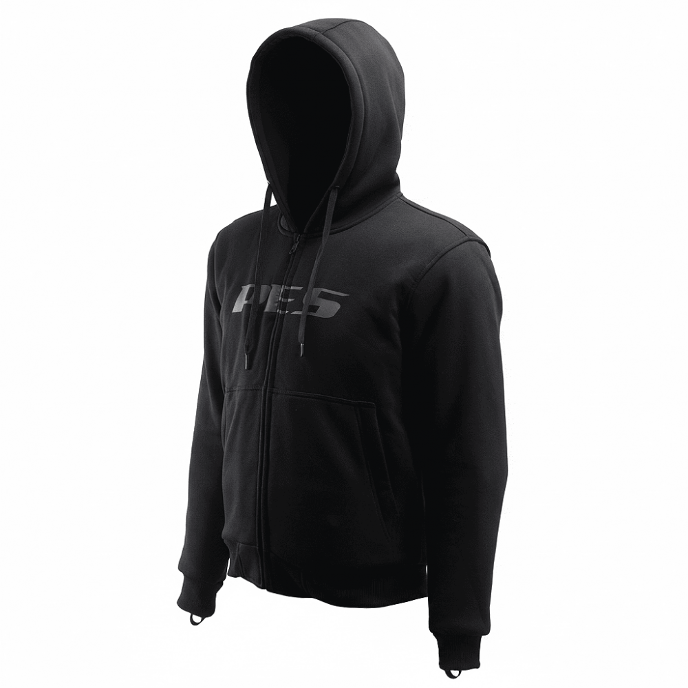 PES KevArmor Zip Motorcycle Hoodie with CE Level 2 Protectors, Full Kevlar Lining and AA Certification PES KevArmor Zip Motorcycle Hoodie with CE Level 2 Protectors, Full Kevlar Lining and AA Certification