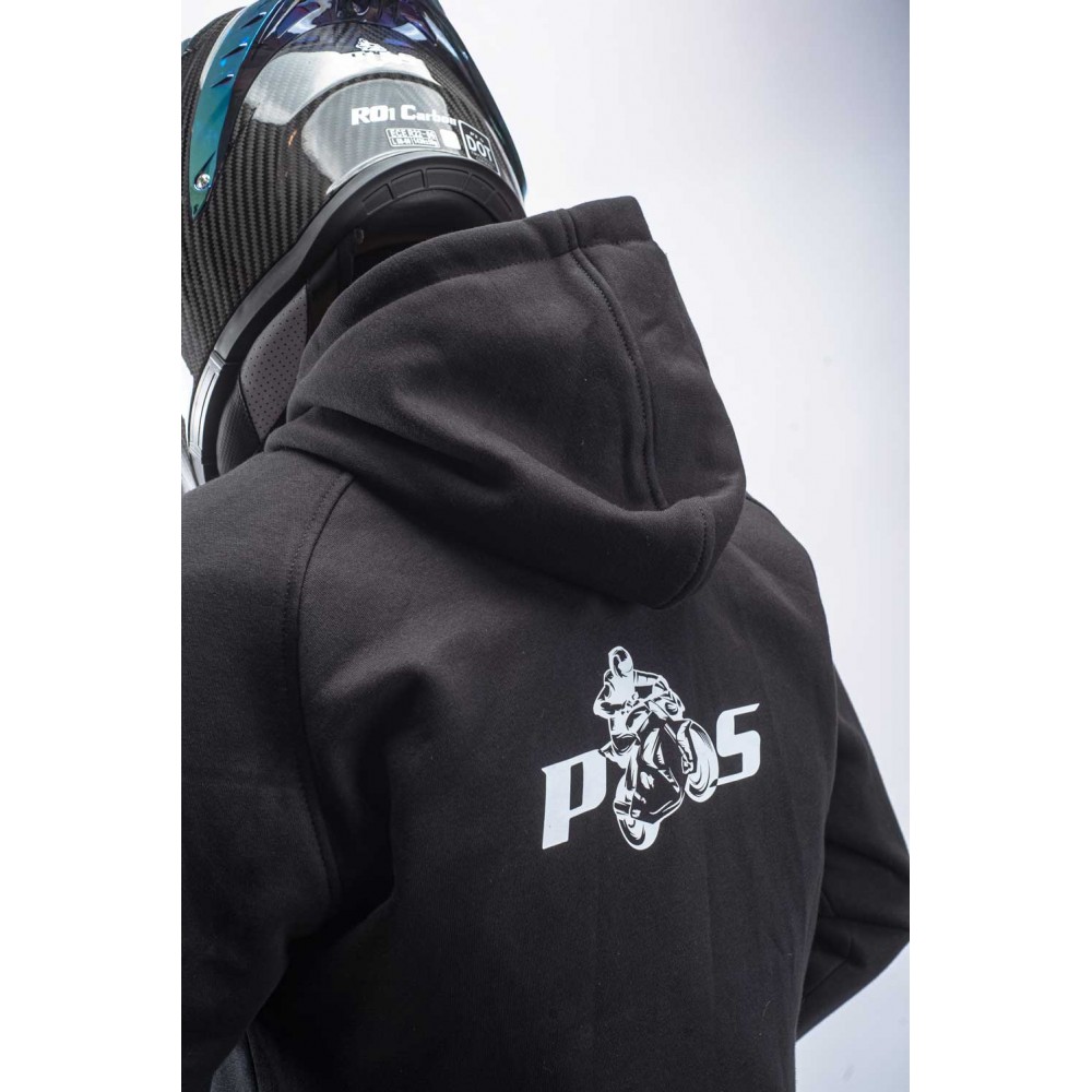PES KevArmor Motorcycle Hoodie without Zipper with CE Level 2 Protectors and Kevlar-Lined Interior – Comfort & Safety for Any Season