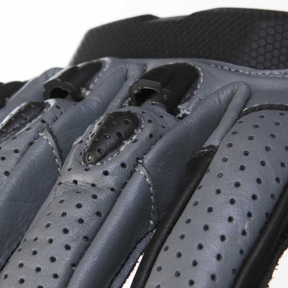 PES Asphalt Air Perforated Leather Motorcycle Gloves – Summer, 1KP, Touchscreen, TPU Protection