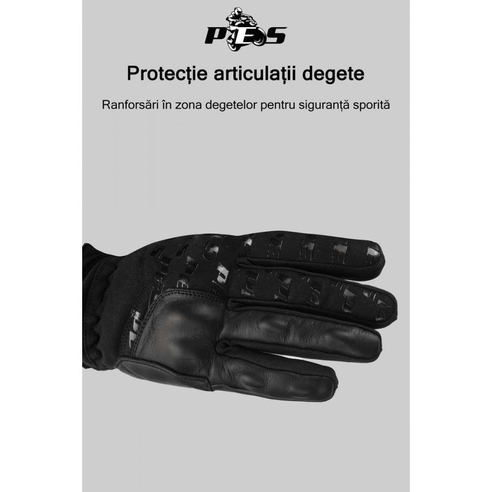 PES Karma Women's Leather Motorcycle Gloves, Winter – Waterproof, Carbon Protectors & Touchscreen