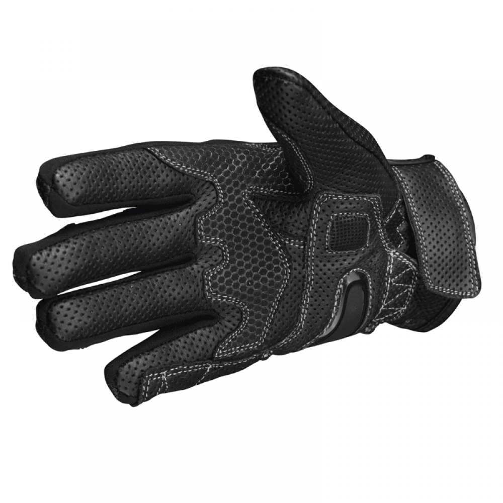 PES BWFlow Perforated Leather Motorcycle Gloves – Ventilated with Protection and Touchscreen