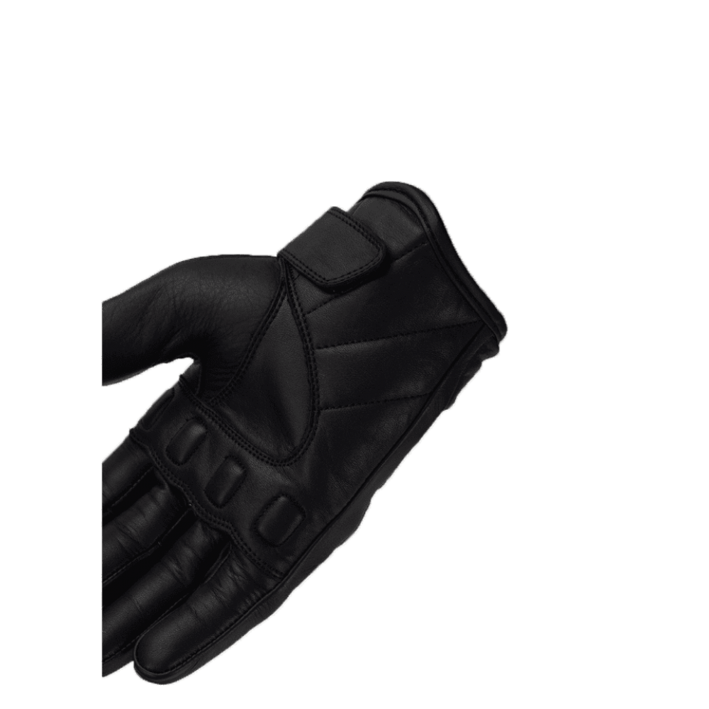 TOUAE PES Men's Leather Motorcycle Gloves – Comfort, Protection and Versatility, Black
