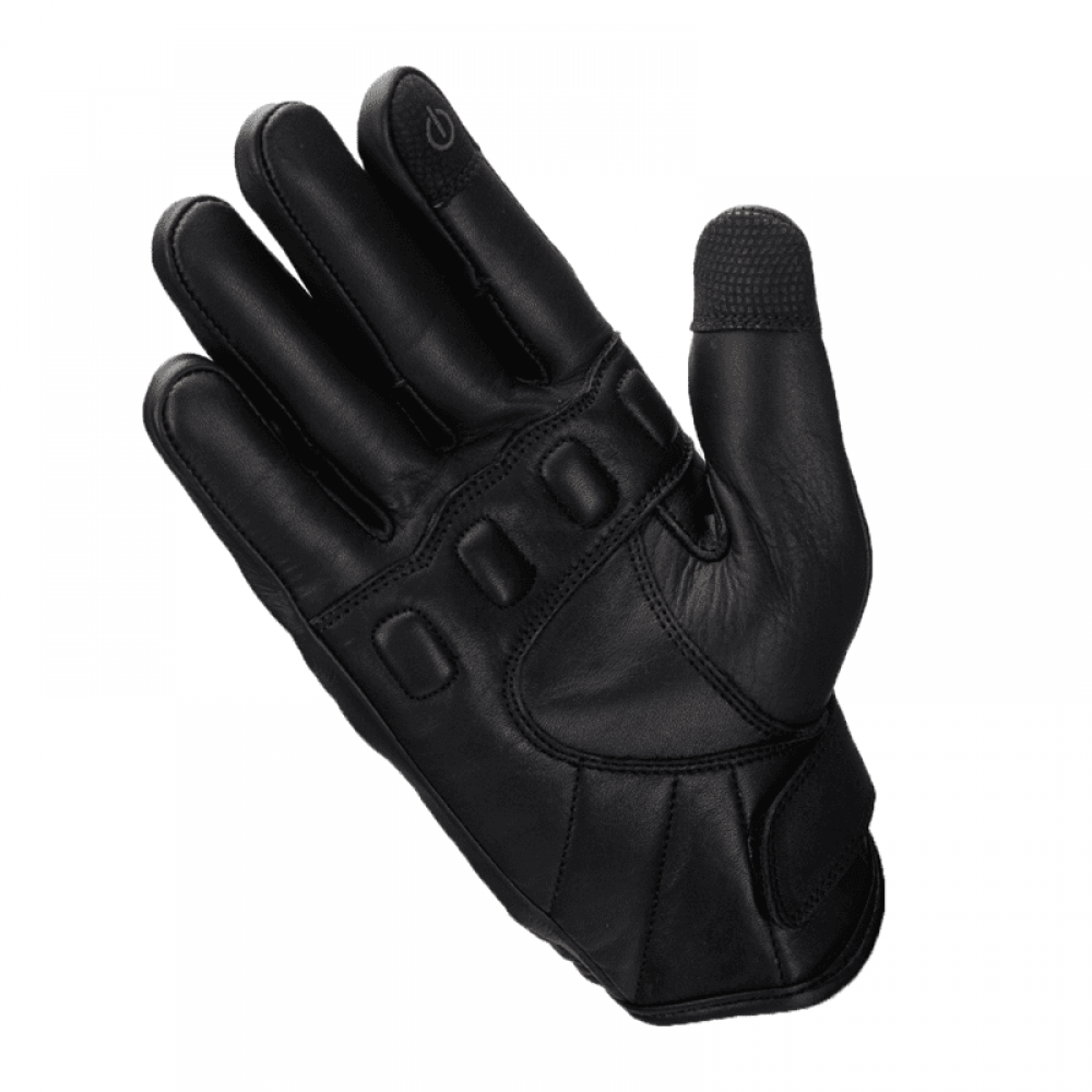TOUAE PES Men's Leather Motorcycle Gloves – Comfort, Protection and Versatility, Black