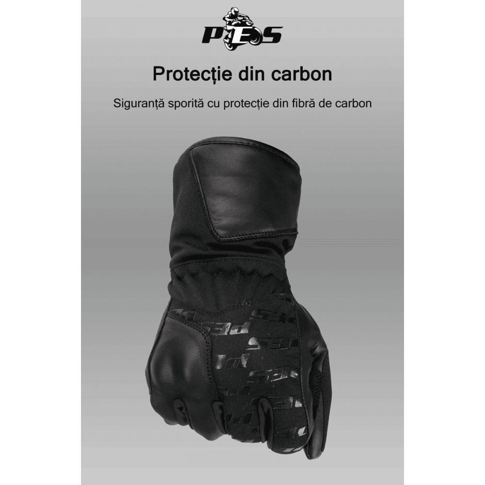 PES Karma Women's Leather Motorcycle Gloves, Winter – Waterproof, Carbon Protectors & Touchscreen