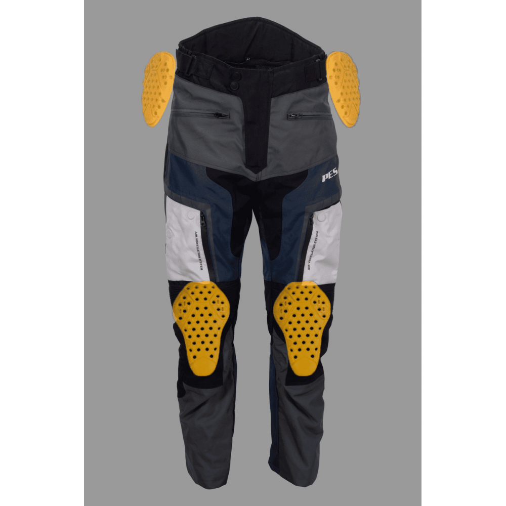 PES Carpathian Series Touring Motorcycle Pants – 4 Seasons, Ripstop 600D AA, Waterproof, CE Level 2 Knee Protectors