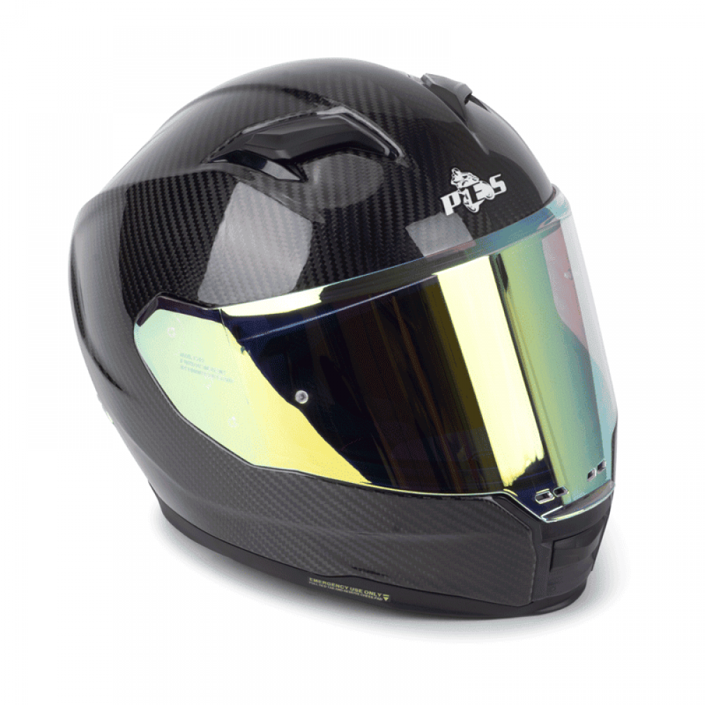 Iridium Gold Visor for Motorcycle Helmet – Mirror Effect, Compatible with PES R01